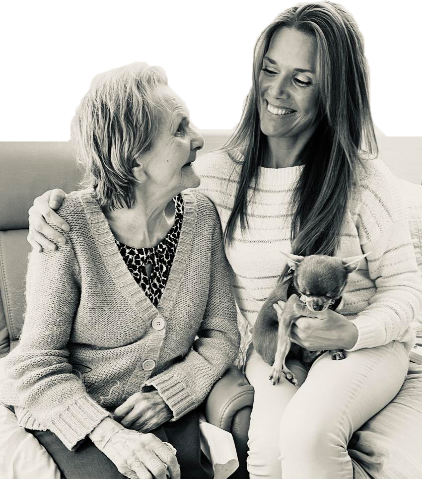 Farah met zorgen voor haar oma.